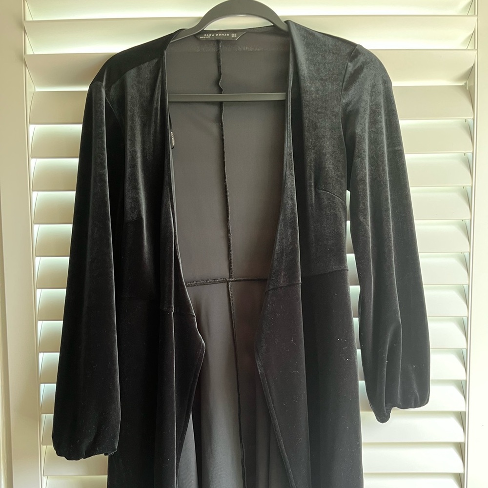 Zara velvet wrap dress